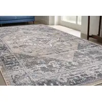 Photo of Gray and Brown Oriental Distressed Area Rug