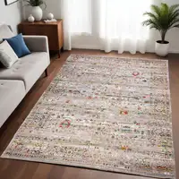 Photo of Gray and Brown Oriental Non Skid Area Rug