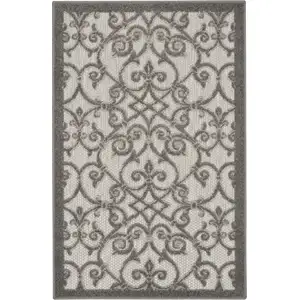 Photo of Gray and Charcoal Indoor Outdoor Area Rug