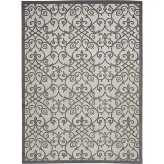 Gray and Charcoal Indoor Outdoor Area Rug Photo 1