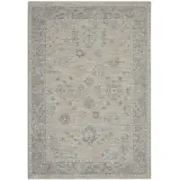 Photo of Gray and Dark Gray Floral Power Loom Area Rug