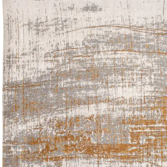 Gray and Gold Abstract Non Skid Area Rug Photo 6