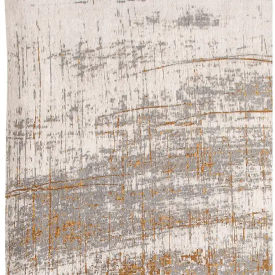 Gray and Gold Abstract Non Skid Area Rug Photo 5