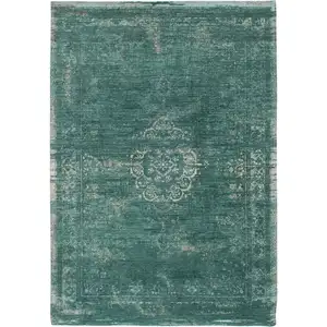 Photo of Gray and Green Medallion Non Skid Area Rug