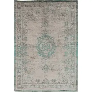 Photo of Gray and Green Medallion Non Skid Area Rug