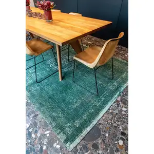 Photo of Gray and Green Medallion Non Skid Area Rug