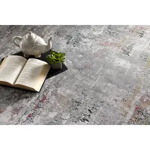 Photo of Gray and Ivory Abstract Area Rug