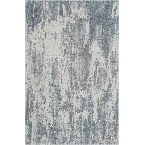 Photo of Gray and Ivory Abstract Area Rug