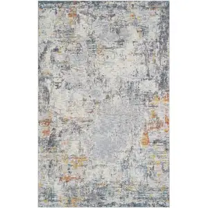 Photo of Gray and Ivory Abstract Area Rug