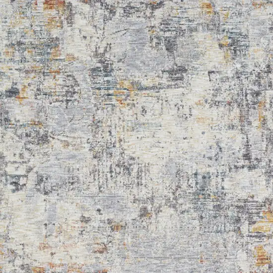 Gray and Ivory Abstract Area Rug Photo 6