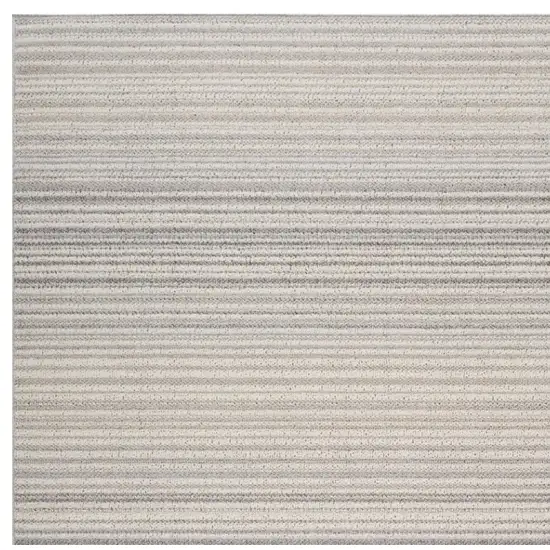 Gray and Ivory Abstract Area Rug Photo 5