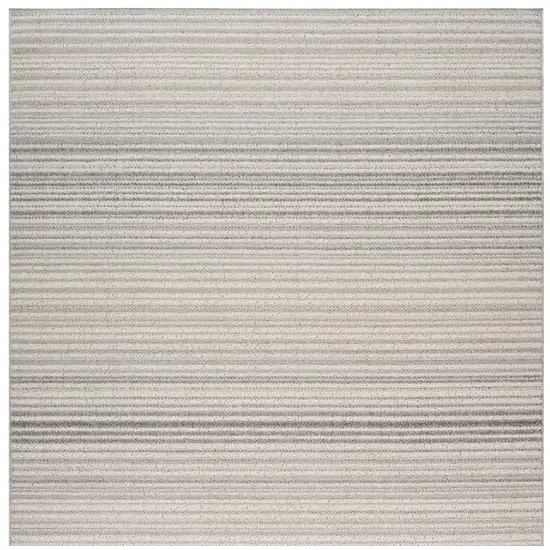 Gray and Ivory Abstract Area Rug Photo 6