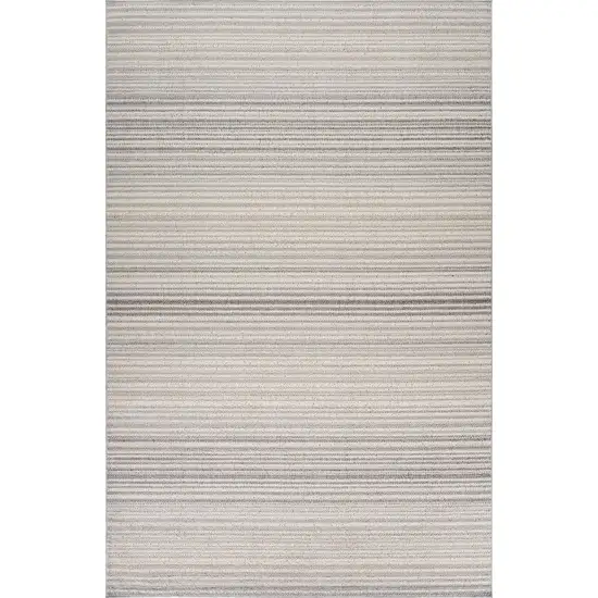 Gray and Ivory Abstract Area Rug Photo 4