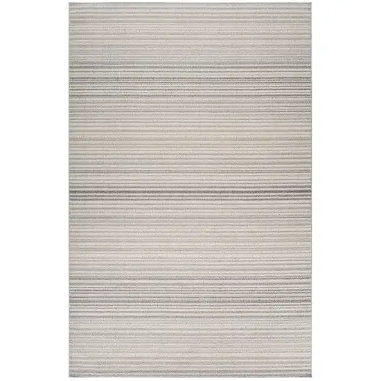 Gray and Ivory Abstract Area Rug Photo 2