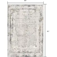 Photo of Gray and Ivory Abstract Distressed Area Rug