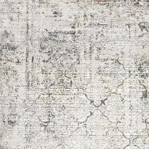 Photo of Gray and Ivory Abstract Distressed Area Rug