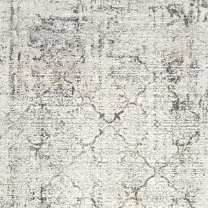 Photo of Gray and Ivory Abstract Distressed Area Rug