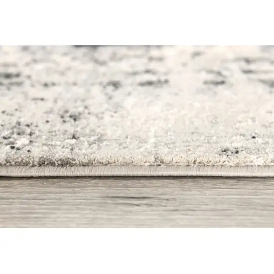 4' X 6' Gray And Ivory Abstract Distressed Area Rug Photo 8