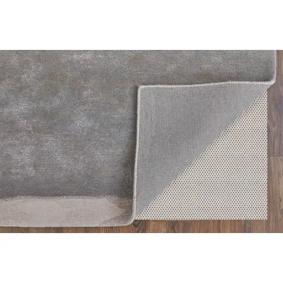 Gray and Ivory Abstract Hand Tufted Area Rug Photo 6