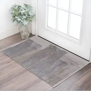 Photo of Gray and Ivory Abstract Hand Tufted Area Rug