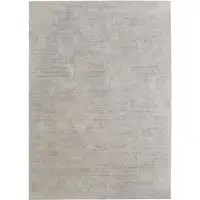 Photo of Gray and Ivory Abstract Hand Woven Worn Faded Area Rug