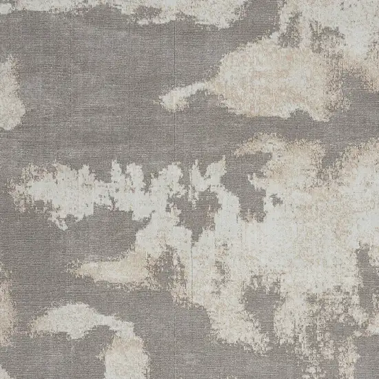 Gray and Ivory Abstract Non Skid Area Rug Photo 5