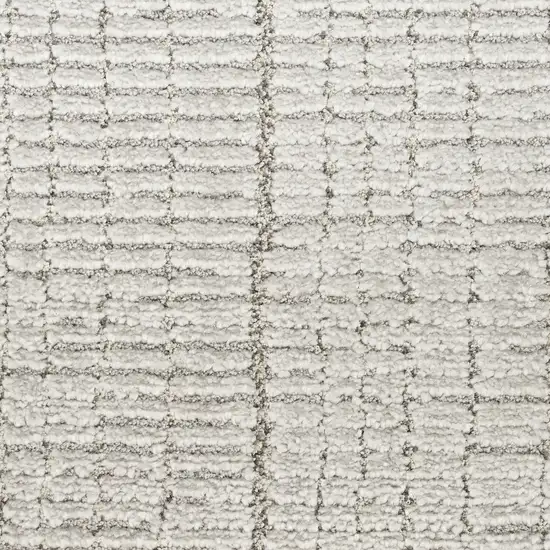 Gray and Ivory Abstract Power Loom Area Rug Photo 8