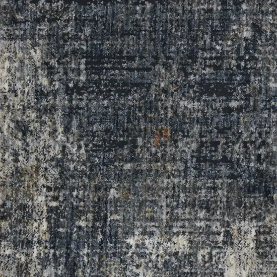 Gray and Ivory Abstract Power Loom Area Rug Photo 7