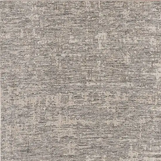 Gray and Ivory Abstract Power Loom Area Rug Photo 8