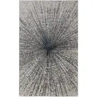 Photo of Gray and Ivory Abstract Power Loom Area Rug