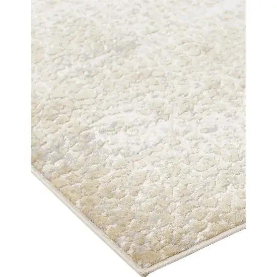 Gray and Ivory Abstract Power Loom Area Rug Photo 6