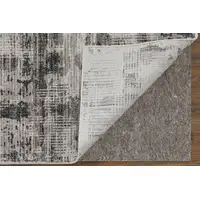 Photo of Gray and Ivory Abstract Power Loom Area Rug