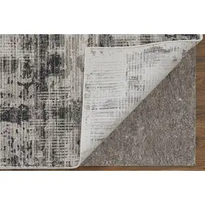 Photo of Gray and Ivory Abstract Power Loom Area Rug