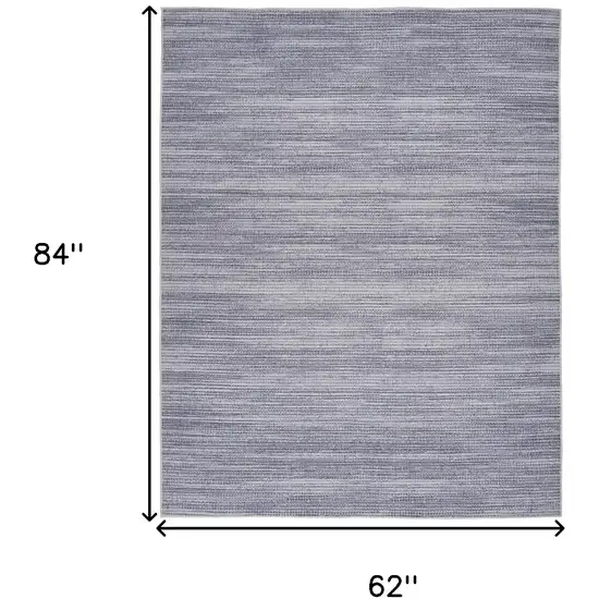 Gray and Ivory Abstract Power Loom Washable Non Skid Area Rug Photo 6