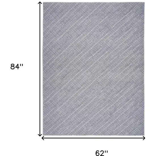 Gray and Ivory Abstract Power Loom Washable Non Skid Area Rug Photo 7