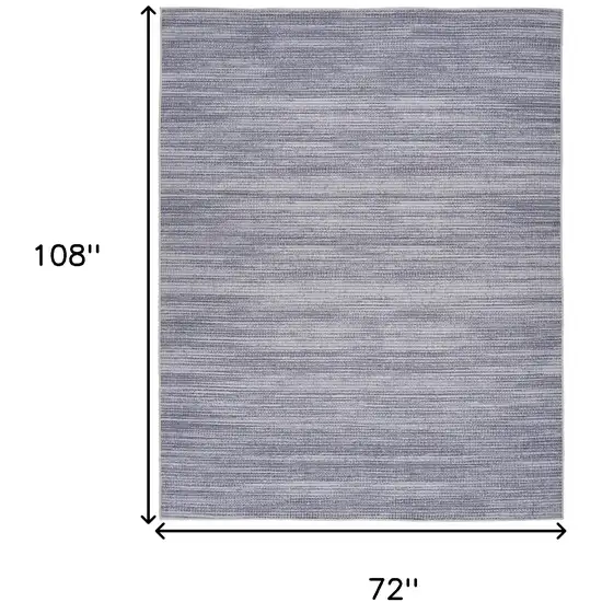 Gray and Ivory Abstract Power Loom Washable Non Skid Area Rug Photo 6