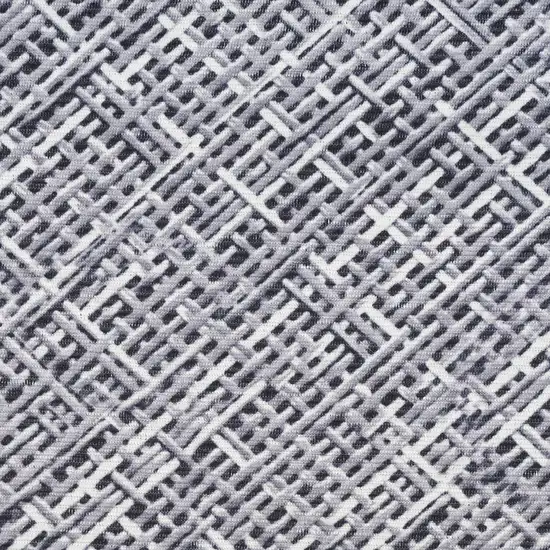 Gray and Ivory Abstract Power Loom Washable Non Skid Area Rug Photo 8