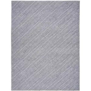 Photo of Gray and Ivory Abstract Power Loom Washable Non Skid Area Rug