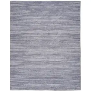 Photo of Gray and Ivory Abstract Power Loom Washable Non Skid Area Rug