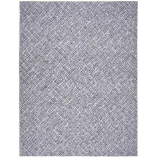 Gray and Ivory Abstract Power Loom Washable Non Skid Area Rug Photo 1