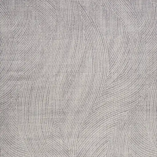 Gray and Ivory Abstract Power Loom Washable Non Skid Area Rug Photo 3