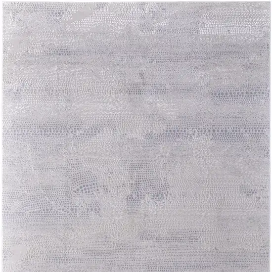 Gray and Ivory Abstract Power Loom Worn Faded Area Rug Photo 2