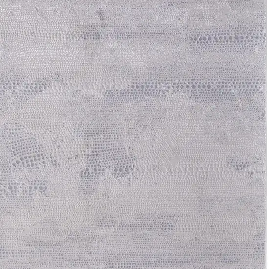 Gray and Ivory Abstract Power Loom Worn Faded Area Rug Photo 3