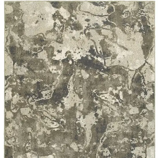 Gray And Ivory Abstract Spatter Area Rug Photo 4