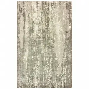 Photo of Gray and Ivory Abstract Splash Indoor Area Rug