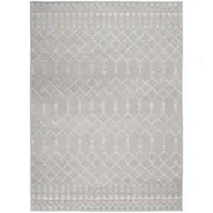 Photo of Gray and Ivory Berber Pattern Area Rug