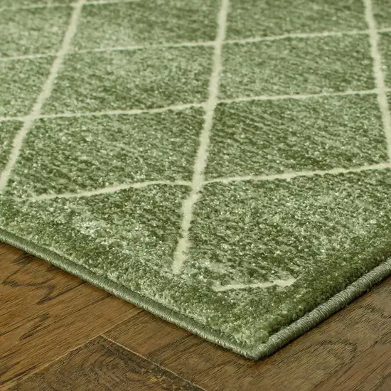 Gray and Ivory Diamond Indoor Area Rug Photo 2