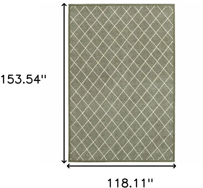 Gray and Ivory Diamond Indoor Area Rug Photo 4