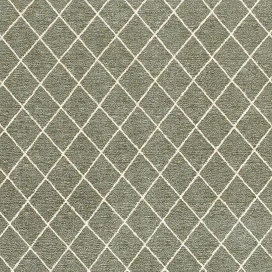 Gray and Ivory Diamond Indoor Area Rug Photo 3