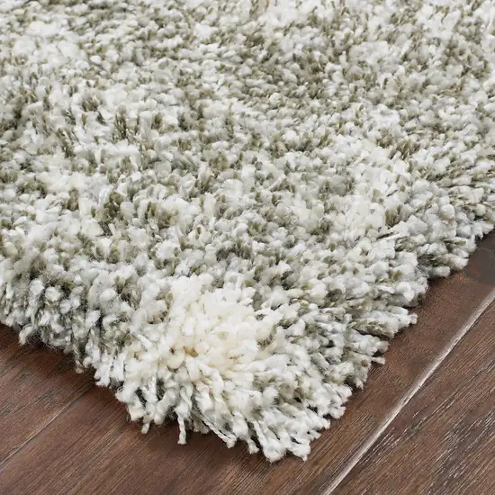 Gray and Ivory Distressed Abstract Scatter Rug Photo 3